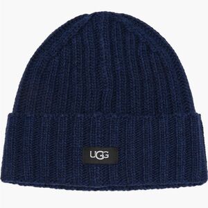 UGG Navy Blue Ribbed Beanie